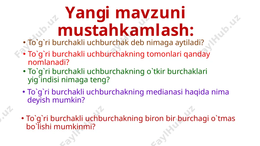 7-sinf to`g`ri burchakli uchburchakning xossalari - Page 5
