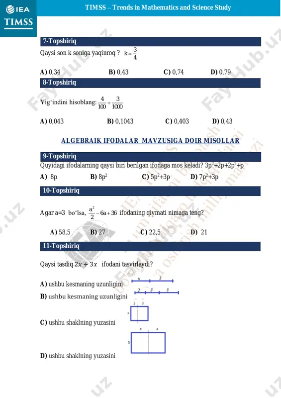 timss 7-8-sinf matematika 1-daftar - Page 5