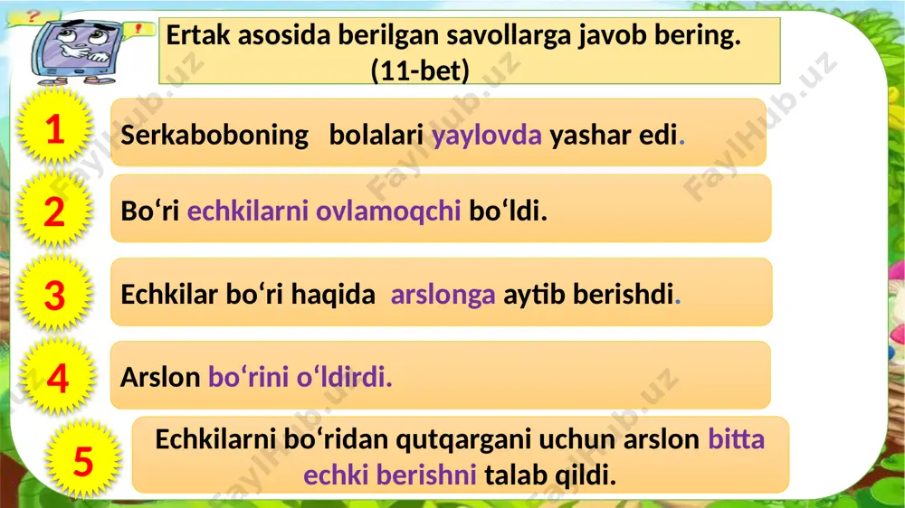 ona tili va o`qish savodxonligi 3-dars - Page 5