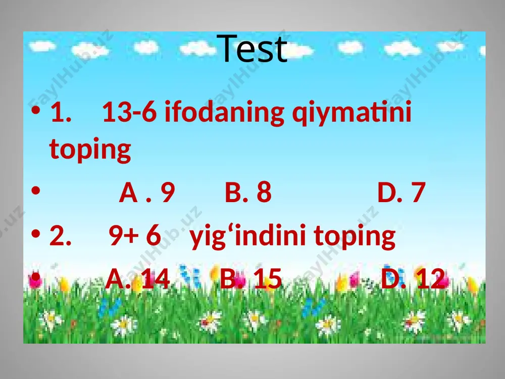 1-sinf matematika sonlarni o'nlikdan o'tib ayirish - Page 5