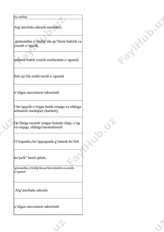 1-sinf jismoniy tarbiya 3-chorak @uqituvchiga_hujjat - Page 5
