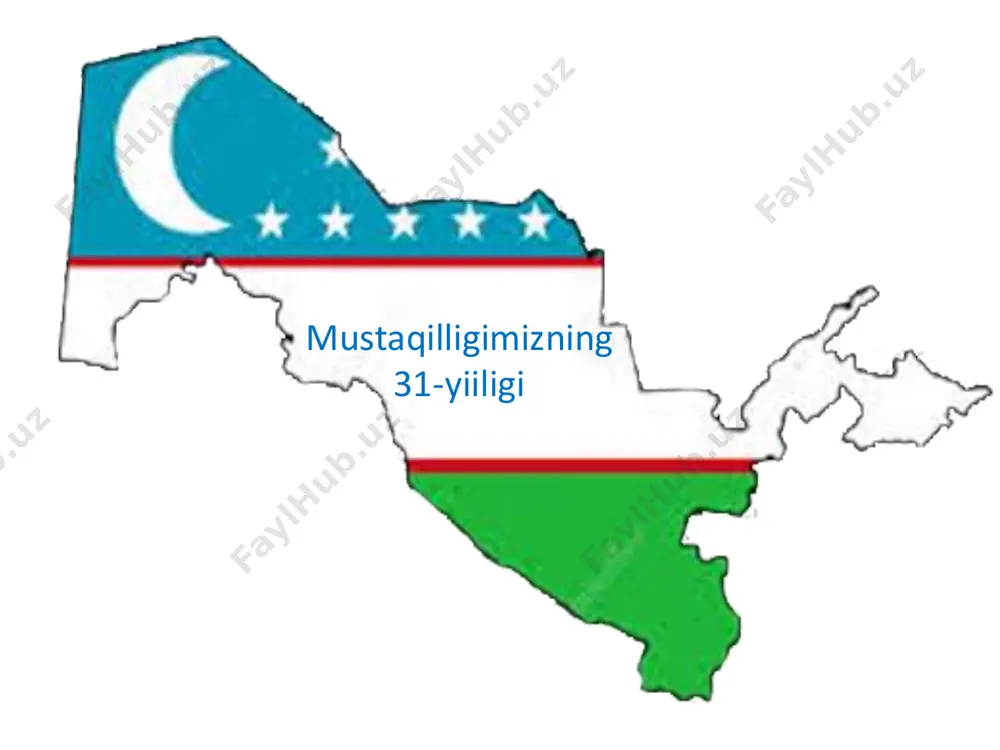 yarli yuz foiz savodli ekani bizning ulkan ma'naviy boyligimizdir. chunki savodli odam kitob, gazeta o'qiydi, televizor ko'rib, radio eshitib, ulardan o'zicha mustaqil xulosa chiqara oladi. eng muhimi, doimo dunyodan ogoh, zamon bilan hamnafas bo'lib yashaydi. samarqand, buxoro, xiva, toshkent, qarshi, termiz, karmana, shahrisabz, marg'ilon, qo'qon kabi qadimiy shaharlarimizdagi noyob obidalar ham bizning betakror ma'naviyatimiz ko'zgusidir. ularning aksariyati yunesko ro'yxatiga kiritilgan. yunesko — birlashgan millatlar tashkilotining fan va madaniyat ishlari bo'yicha shug'ullanadigan mustaqil tuzilmasidir. uning bosh qarorgohi parij shahrida joylashgan. birlashgan millatlar tashkilotining o'zi esa nyuyork shahrida joylashgan. unga dunyodagi 192 ta davlat, jumladan, bizning mamlakatimiz ham a'zo. o'zbekiston zamini 3- 3,5 ming yillik madaniy tarixga ega. bu yerda jarqo'ton, dalvarzintepa, fayoztepa, afrosiyob, qubo, varaxsha, mingo'rik, shoshtepa, tuproqqal'a, qo'yqirilgan qal'a singari qadimiy sivilizatsiya o'choqiari mavjud. ushbu manzilgohlardan buddizm, zardushtiylik, islom madaniyatiga, o'zbek davlatchilik tarixiga oid ko'plab yodgorliklar topilgan va topilmoqda. sivilizatsiya lotincha so'z bo'lib, madaniy taraqqiyot degan ma'noni bildiradi. arabcha ma'nodoshi …