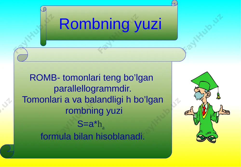romb va trapetsiyaning yuzi - Page 5