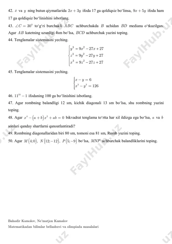 mustaqil yechish uchun 8-sinf - Page 5