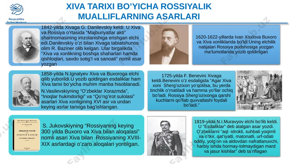 xiva xonligi tarixi bo'yicha manba'lar - Page 5