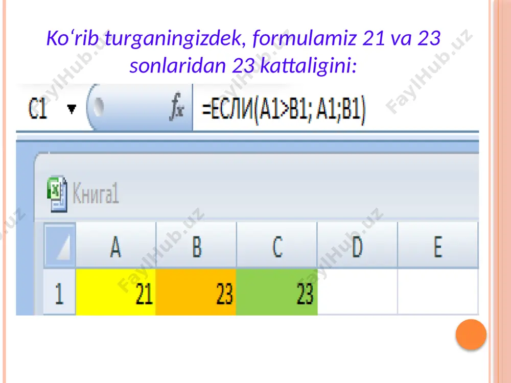 ms excelda mantiq elementlarini qo'llash - Page 5