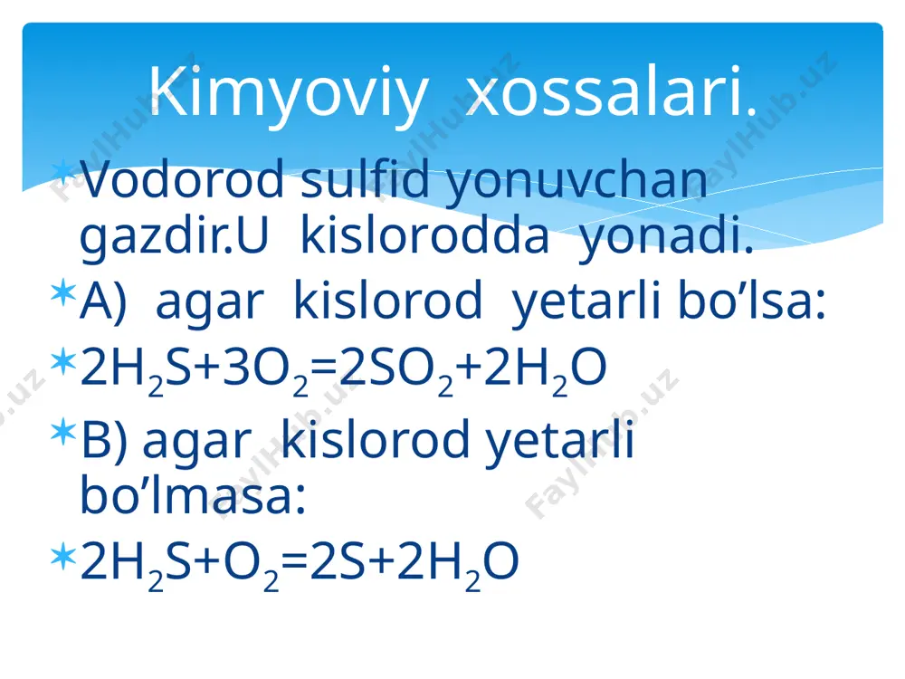 oltingugurtning vodorodli birikmalari - Page 5