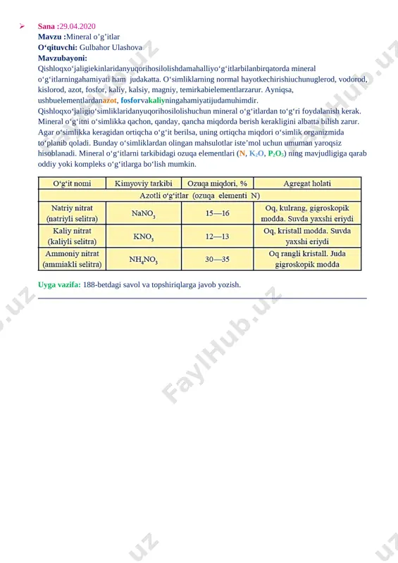 s o‘g‘itlarga bo‘lish mumkin. [image: ] [bookmark: _goback]uyga vazifa: 188-betdagi savol va topshiriqlarga javob yozish. __________________________________________________________________________________ image1.jpeg image2.png