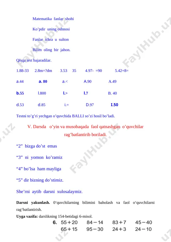 o'tilganlarni mustahkamalsh 1-sinf matematika - Page 5