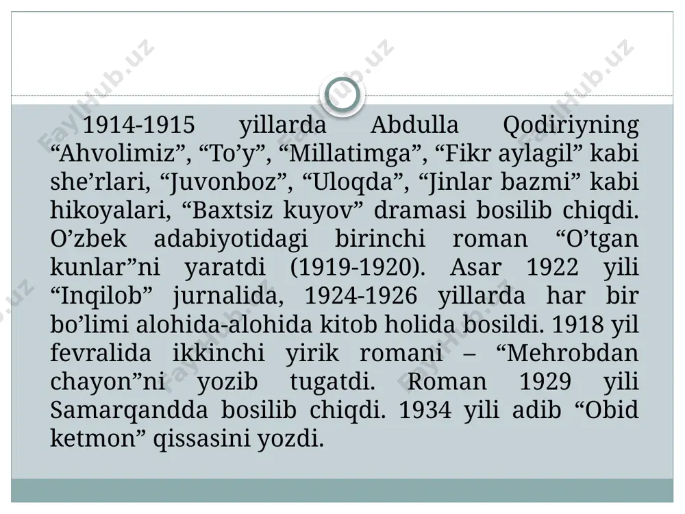 ning choviga bir-ikki qamchi bergan edim, jonivor shataloq otib ketdi. xizmatchining: “ha, barakalla! chavandoz!” degan tovushini eshitib, qattiqroq qamchilab edim, jonivor qashqacham koʻtarib ketayozdi. ii chuqur ariqdan toyimni sugʻorib chiqayotganimda bir ioʻda uloqchi-chavandozlar uchrab qoldilar. ularning baʼzilari akamning oʻrtoqlari edilar, men bilan soʻrashdilar. ulardan biri akamning qayerdaligini soʻragan edi, men ertalab uloqqa ketganligini aytdim. – bizning mahkamboy uloqqa juda ham ishqiboz-da! – dedi haligi yigit. – yoʻl boʻlsin, boyvachcha? – deb soʻradi mendan yana beri. men uyalinqiradim: – uloqqa! – dedim. – barakalla, chavandoz! barakalla, turgʻun chavandoz! – deyishdi ular. ayniqsa meni “chavandoz” deb atashlari juda ham kayfimni keltirib, ichimdan: “otangga rahmat”, – deb qoʻydim. biz bir durkum otliq boramiz. jonivor toycham boshqa otlardan qolishmaydi va goho ularning otlaridan oʻtib ham ketadi. toycham oʻta qolsa: otingiz juda ham yoʻrgʻa ekan-da, boyvachcha”, – deb menga piching otishadilar. ha kim har narsadan bahs qiladi, orada menga ham soʻz qotib qoʻyadilar. men uyalaman. …