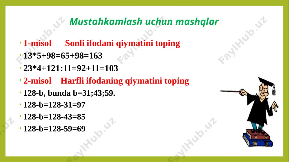 matematika sonli ifodalar. 6.05.2020y - Page 5