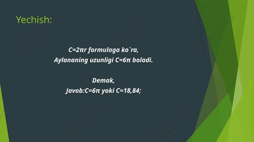 aylana uzunligi va doira yuzi - Page 5