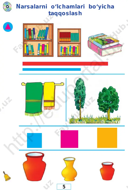 = 2 6 $ = 4 9 $ = 5 7 $ = 5 4 $ = 3 2. rasm va qisqa yozuv asosida masa- la tuzing va uni yeching: bor edi – 8 ta yeyildi – ? ta qoldi – 6 ta kamayuvchi 6 10 8 9 7 6 8 ayriluvchi ayirma 4 4 2 4 2 3 5 4. 8 + 1 9 $ 3 6 + 4 10 $ 1 9 $ 1 5. taqqoslang: htt p:/ /ed up ort al. uz 44 5. misollarni yeching: 8 $ 8 9 $ 2 8 $ 6 6 + 3 8 + 2 3 + 1 5 $ 3 5 $ 5 5 $ 2 = 3 5 bilan 2 ning ayirmasi 3 ga teng. 3 + 2 = 5 3 bilan 2 ning yig‘indisi 5 ga teng. 1. masala tuzing va uni yeching: 01 8=$ 2 +8 012 …