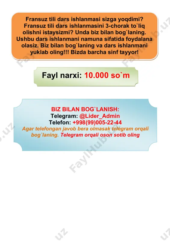 5-sinf fransuz tili iii-chorak - Page 5