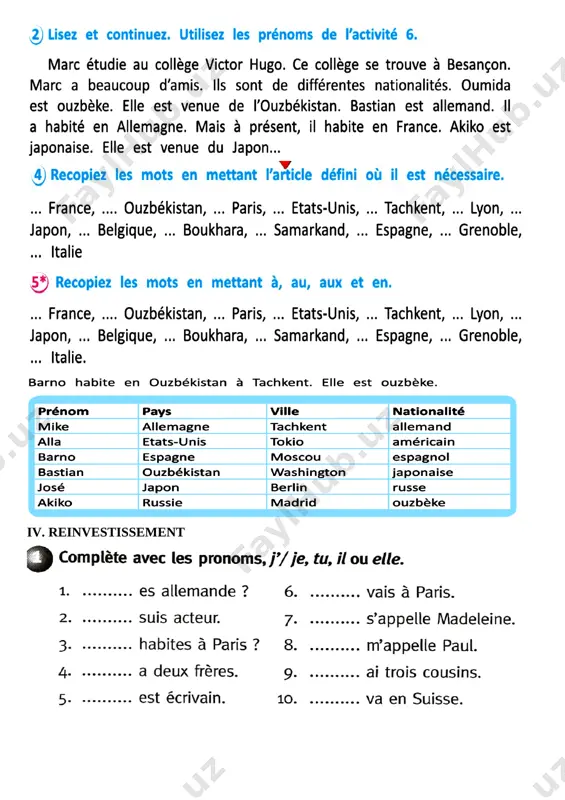5-sinf fransuz tili ii-chorak - Page 5