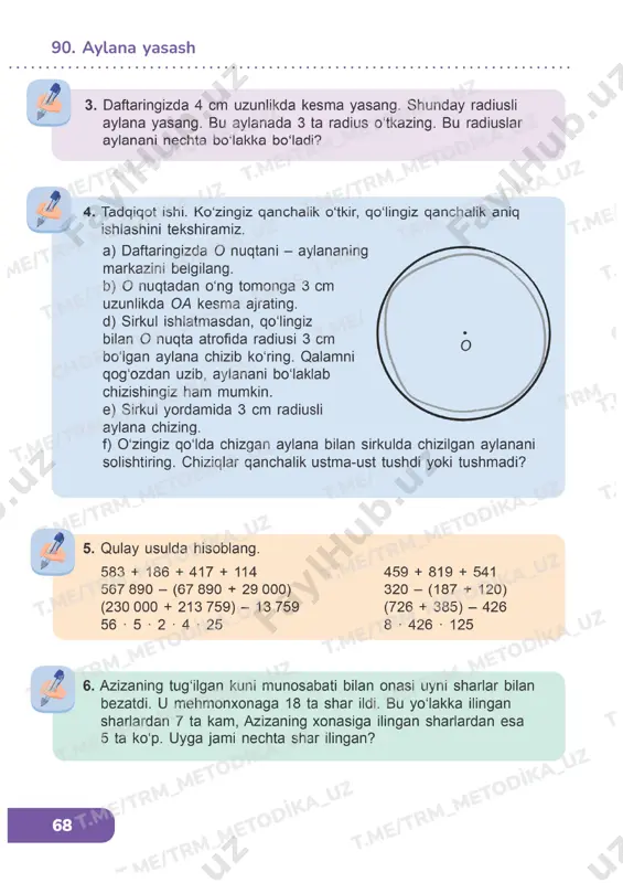 matematika 3 sinf darslik 89-93 - Page 5