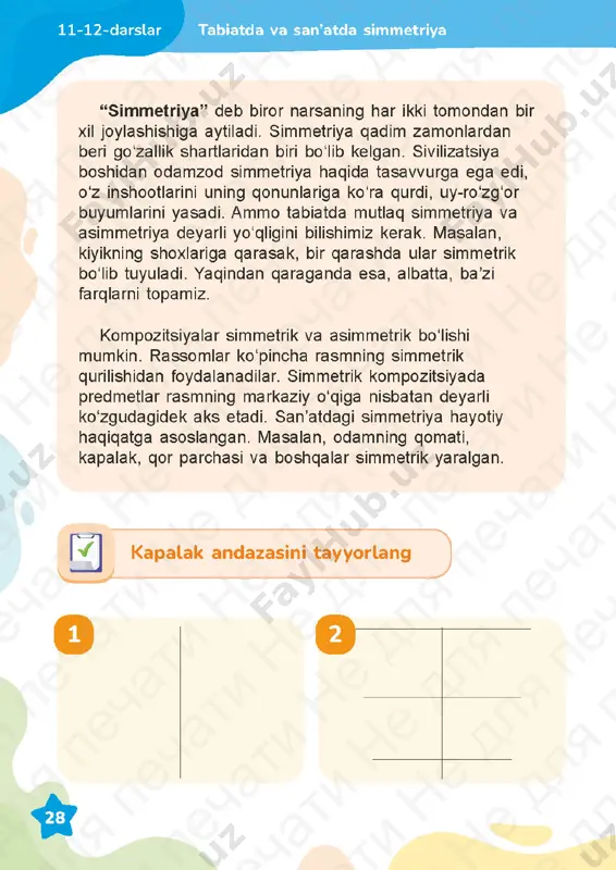 tasviriy san’at, 3-sinf,uzbek 9-12 darslar - Page 5