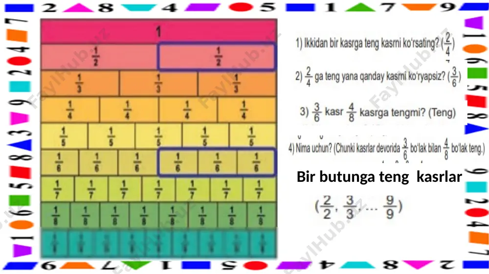 3-s.kasrlarni taqoslash.teng kasrlar.11-d - Page 5