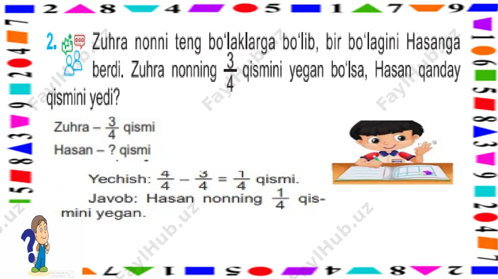 3-s.bir xil maxrajli kasrlarni ayirish.8-dars - Page 5