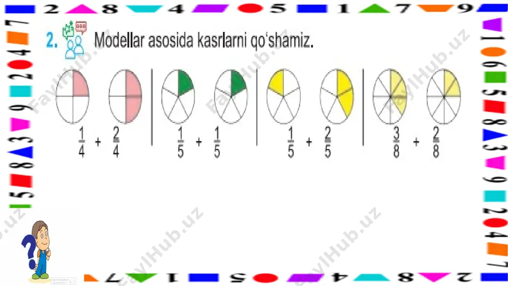 3-s.bir xil maxrajli kasrlarni qo`shish.6-m. - Page 5