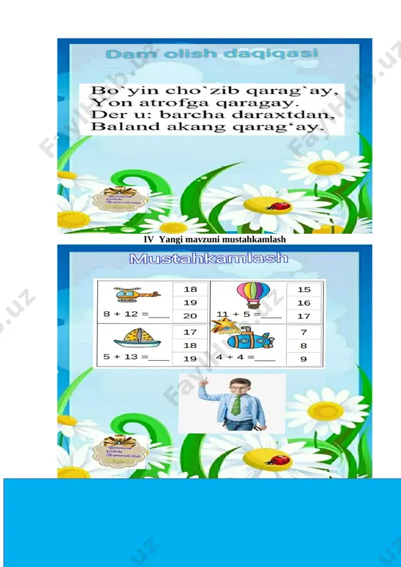 3 sinf matematika uzunlik o'lchov birliklari 2-chorak - Page 5