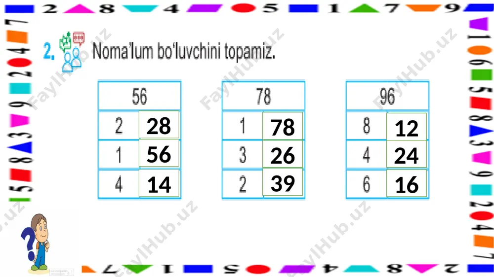 3-s.2xonali sonni 1 xonali songa bo`lish.3-m - Page 5