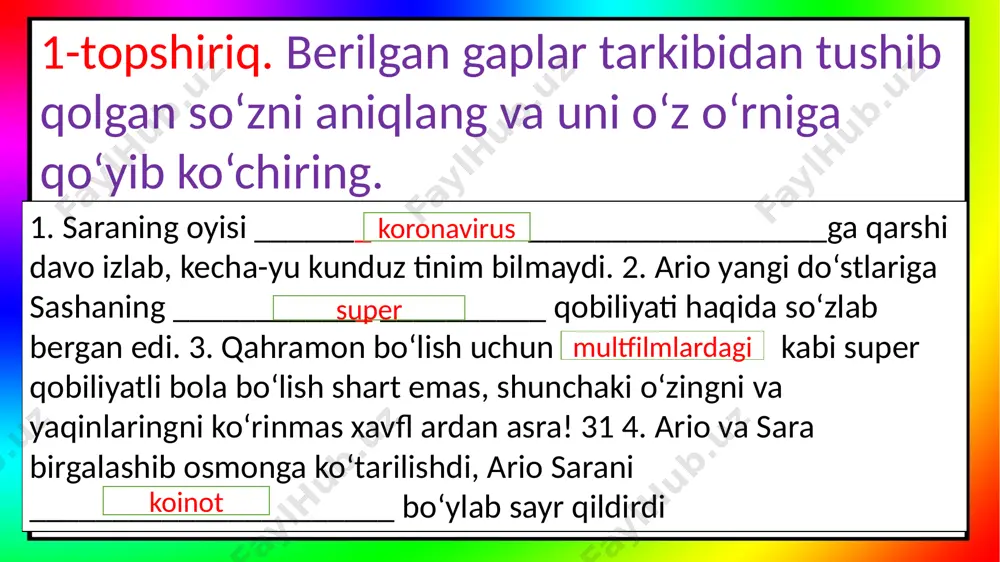 3-sinf.matn yuzasidan topshiriqlar.5-mavzu - Page 5