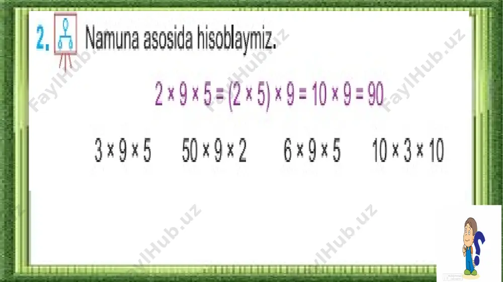 3-sinf.2xonali sonni 1 xonali songa ko`paytirish.5-mavzu - Page 5