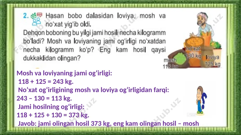 3-sinf.qo`shish va ayirishga doir masalalar.3-mavzu - Page 5