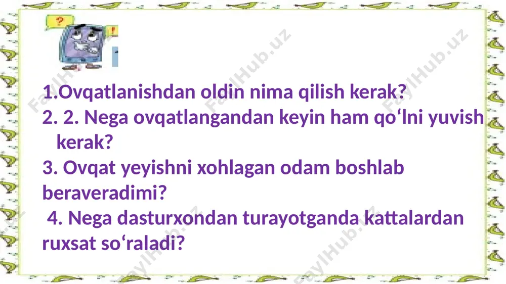 m3-sinf,ovqatlanish qoidalari.4-mavzu - Page 5