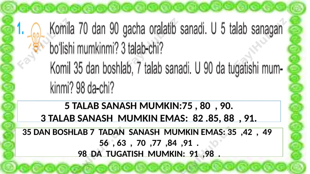 3-sinf.3 xonali sonlarni taqqoslash. - Page 5