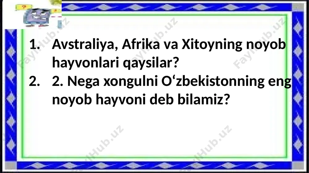 3-sinf.o`zbekistonning o`ziga xos tabiati.2-mavzu - Page 5