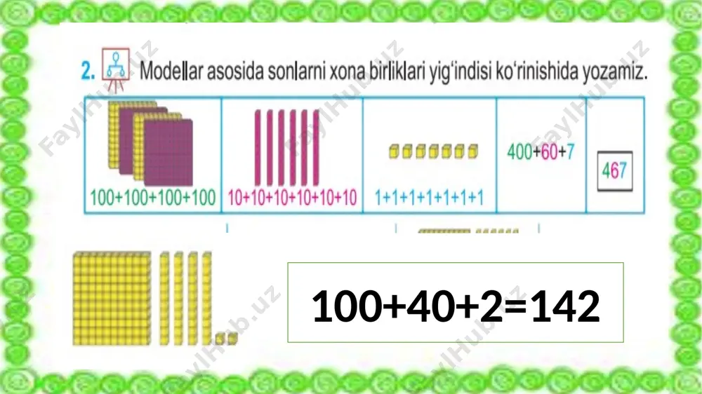 3-sinf.uch xonali sonlarning xona birliklasri yig`indisi. - Page 5