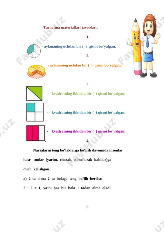 o’nli kasrlarni oddiy kasr ko’rinishida ifodalash - Page 5