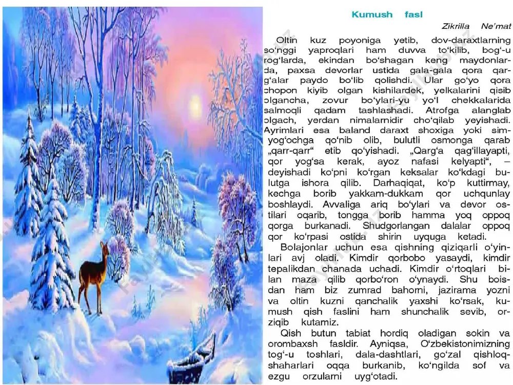 3-sinf oqish taqdimot kumush qish - Page 5