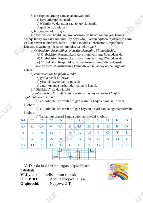 3-sinf ochiq dars tabiatshunoslik - Page 5