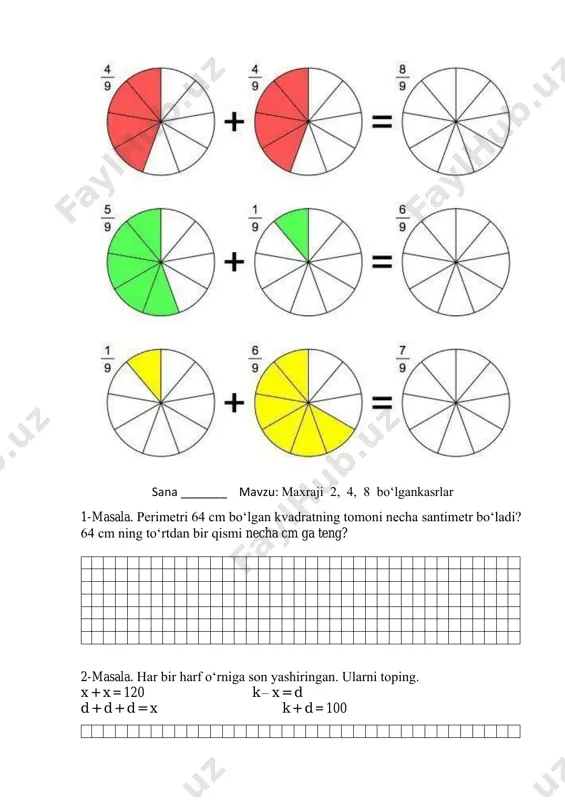 3-sinf matematika to'garak - Page 5