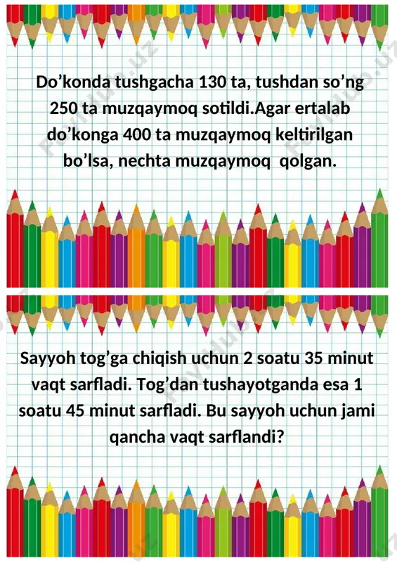 matematika fanidan tarqatma. - Page 5