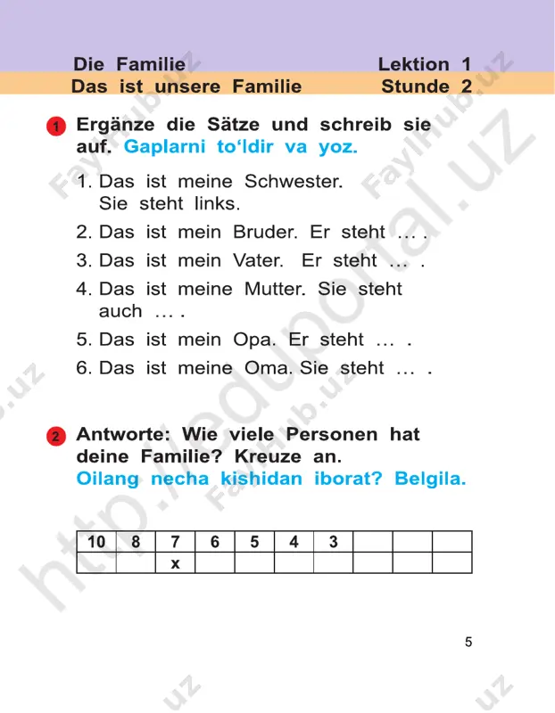 3-sinf nemis tili daftari 2019 - Page 5