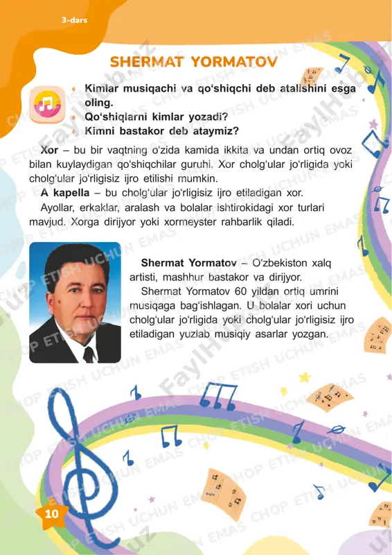 musiqiy savodxonlik_2-sinf_uzbek 1-3 - Page 5