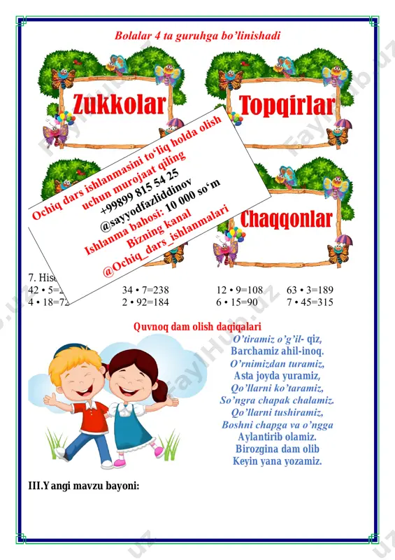 takrorlash 2-sinf 3-dars - Page 5