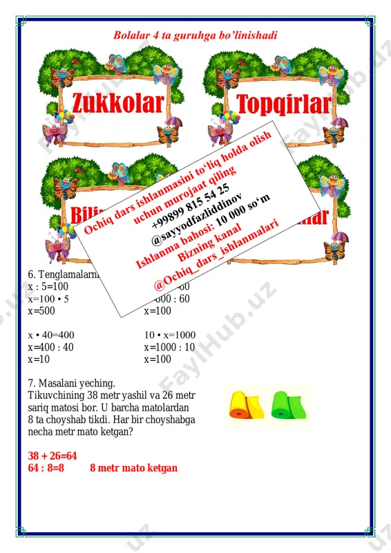takrorlash 2-sinf 2-dars - Page 5