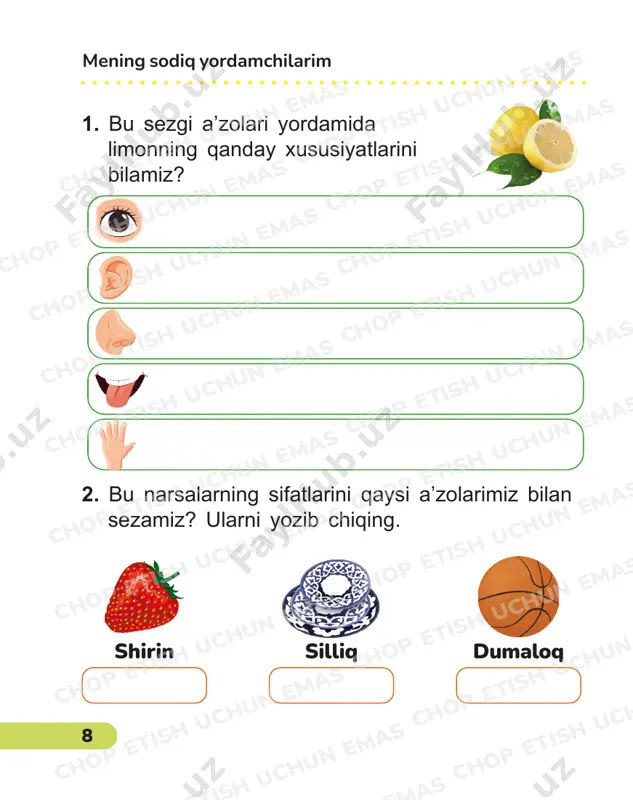 shirib koʻring. chop etish uchun emas chop etish uchun emas chop etish uchun emas chop etish uchun emas chop etish uchun emas chop etish uchun emas chop etish uchun emas chop etish uchun emas chop etish uchun emas chop etish uchun emas chop etish uchun emas chop etish uchun emas chop etish uchun emas chop etish uchun emas chop etish uchun emas chop etish uchun emas chop etish uchun emas chop etish uchun emas chop etish uchun emas chop etish uchun emas chop etish uchun emas chop etish uchun emas 15 burun – ajoyib mo‘jiza 2. bu qaysi hasharotligini toping. uyga vazifa yoqimli va yoqimsiz hidlarni eslab, ikkita ustunga yozing. yoqimli hidlar yoqimsiz hidlar ___________________ ___________________ ___________________ ___________________ ___________________ ___________________ ___________________ ___________________ ___________________ ___________________ ___________________ ___________________ u hasharotlar orasida hidni hammadan kuchli sezadi. u odamlar uchun ham juda foydali. pillasining tolasidan eng nafis, nozik mato olinadi. chop etish uchun emas …