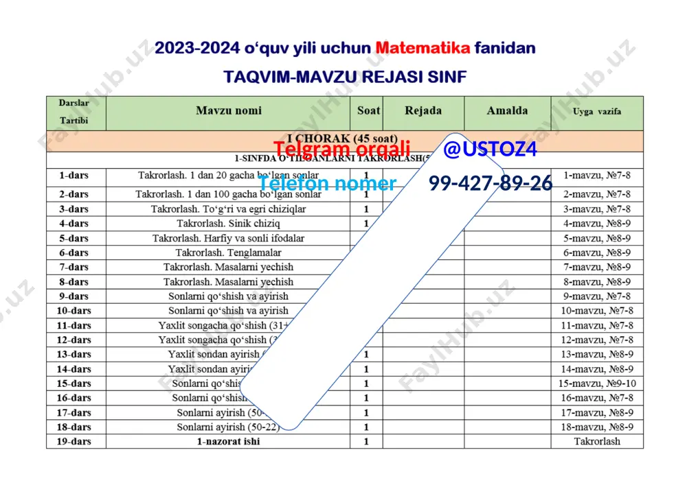 2-sinf iish rejalari 2023-2024-yil uchunn - Page 5