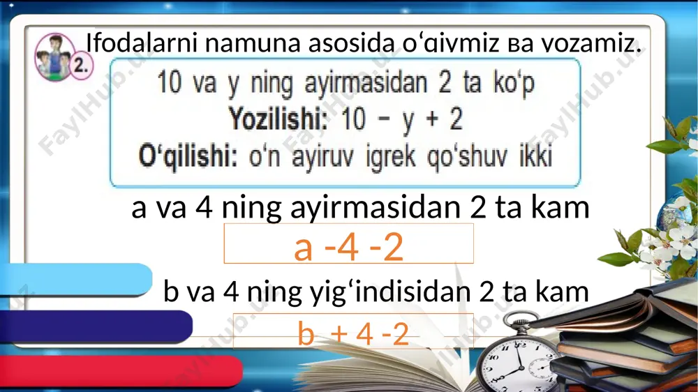 2-sinf.harfiy ifodalar.2-mavzu. - Page 5