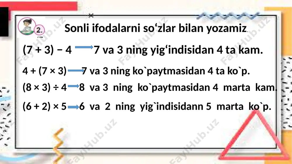 qavsli va qavssiz sonli ifodalar.3-dars - Page 5