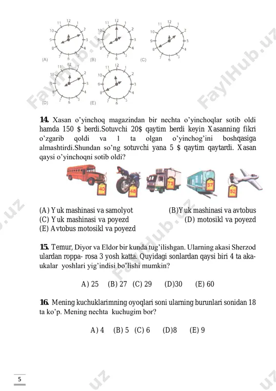 zukko matematik 4-sinf 1-variant - Page 5