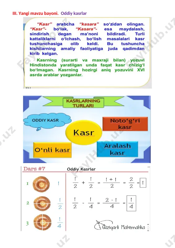 4-sinf matematika oddiy kasrlar. - Page 5