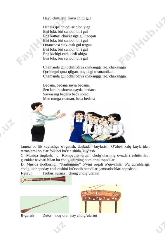 4-sinf, bolalar xalq qo'shiqlari - Page 5