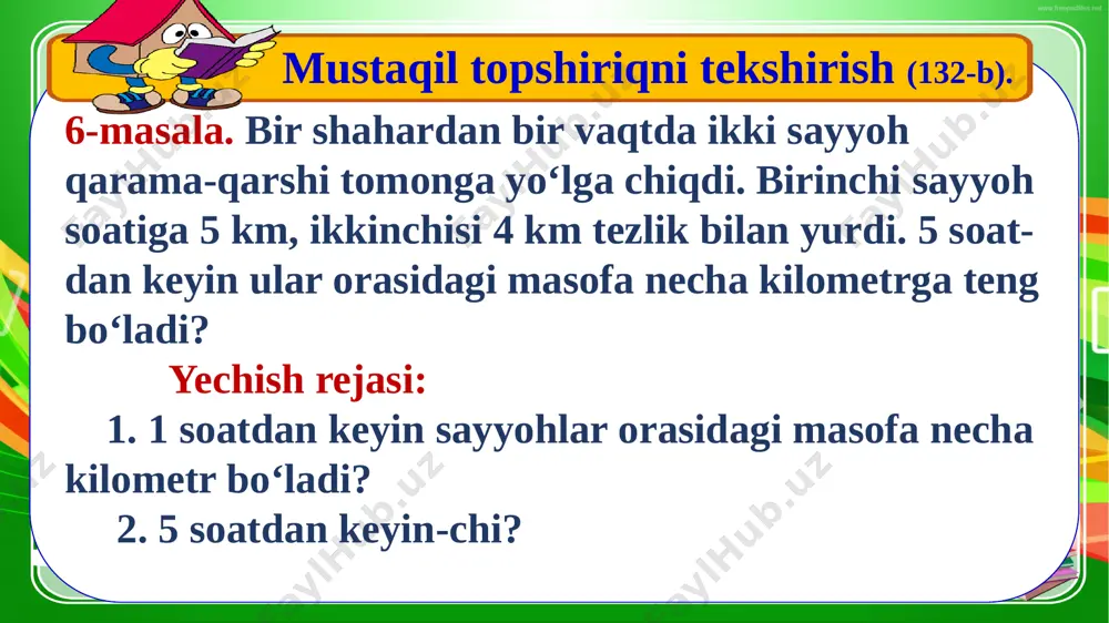 harakatga doir doir masalalar yechish, takrorlash. da - Page 5